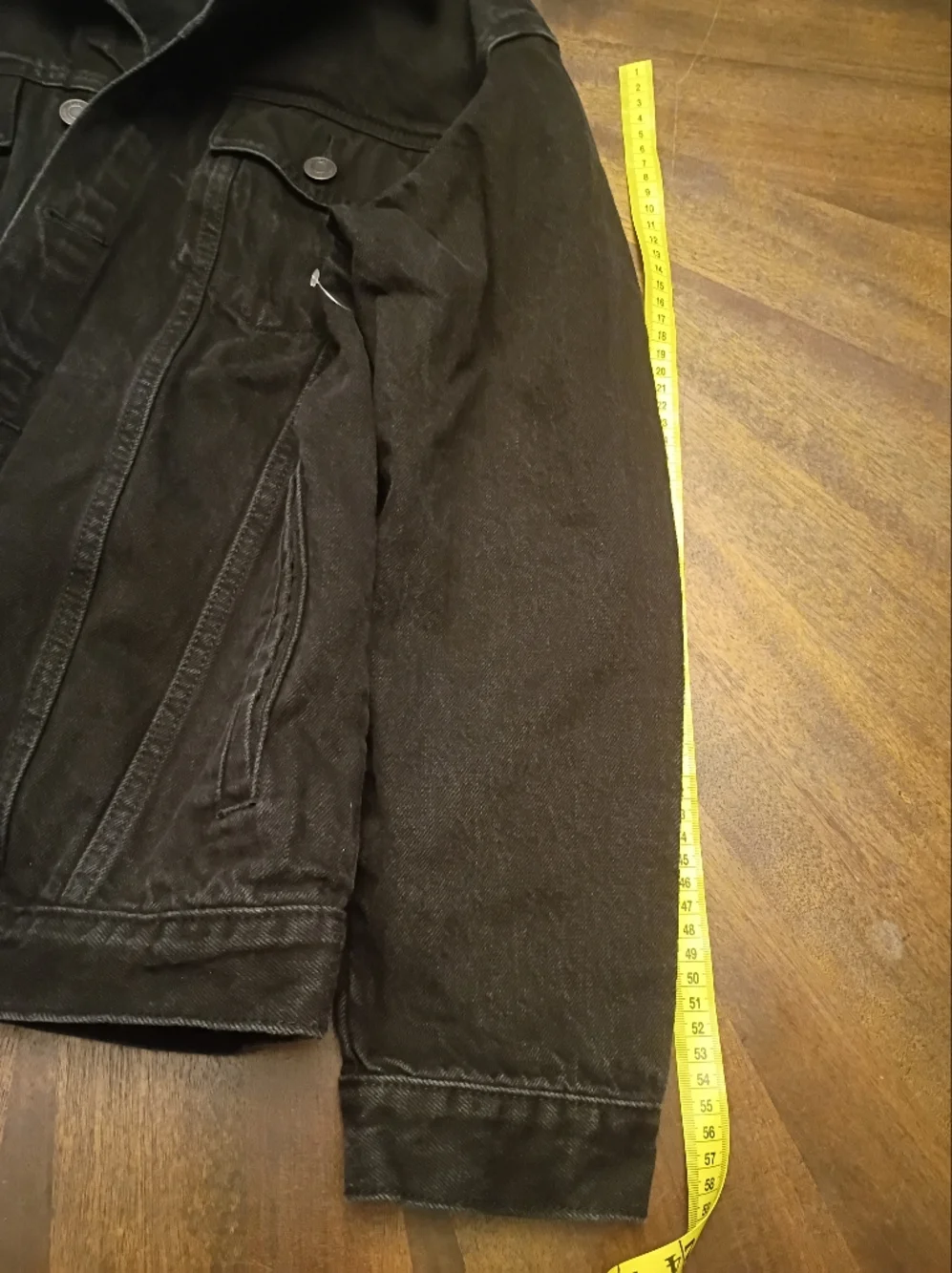 Old Navy Boys Black Denim Trucker Jacket XXL 18 Button Front Jean Jacket
